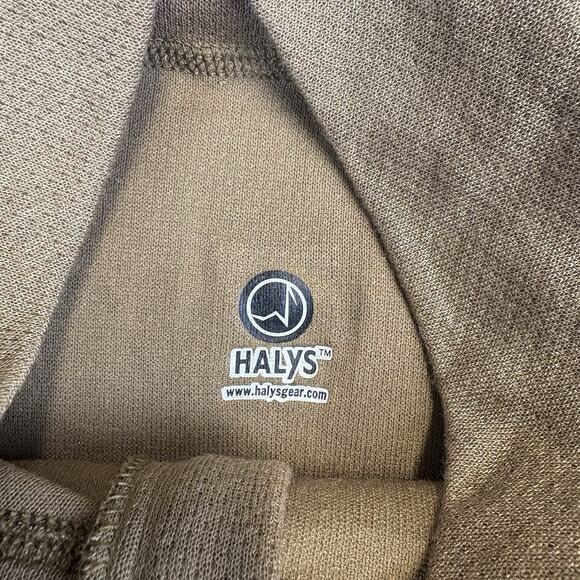 Halys PCU Level 1 Shirt Brown Military Long Sleeve Shirt 1/4 Zip Base Mens Large - Picture 3 of 8